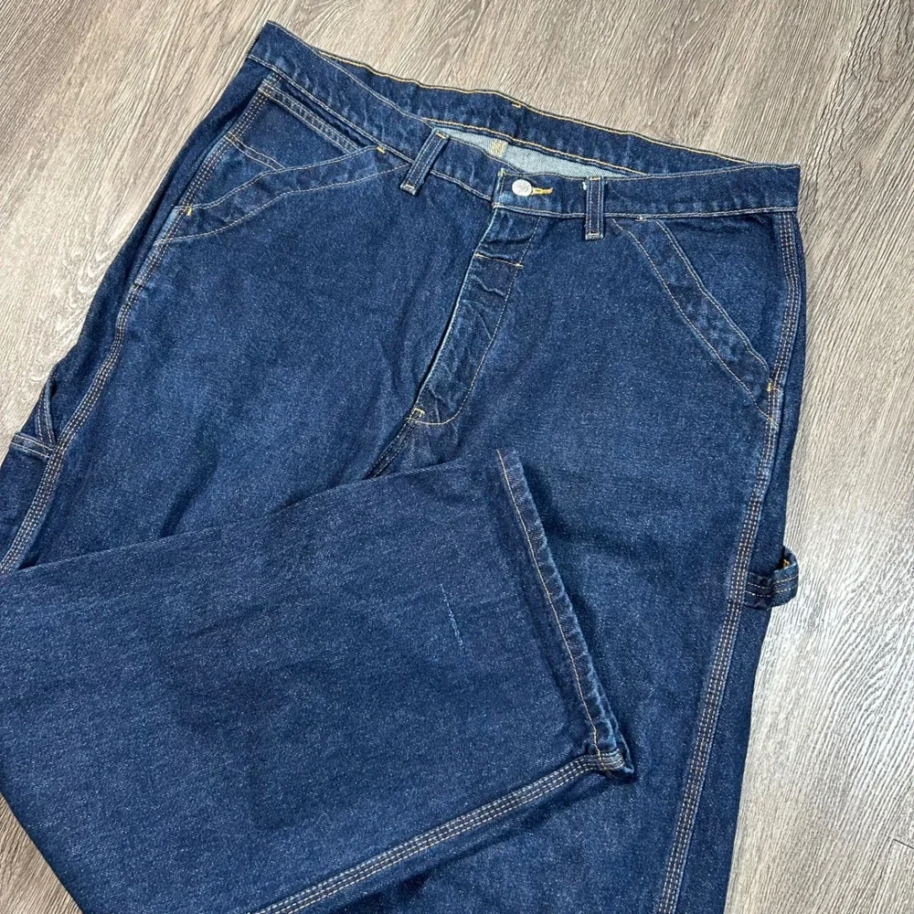 Vintage Polo Jeans Co Ralph Lauren Carpenter Pants 36x30 Blue Denim Baggy